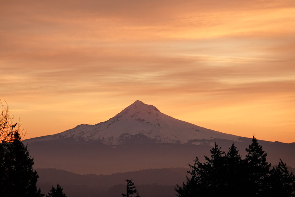 Mt. Hood at sunrise, from Council Crest