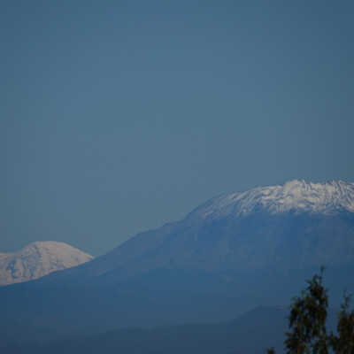 Mt. St. Helens and Mt. Rainier, from Hoyt Arboretum, October 2023