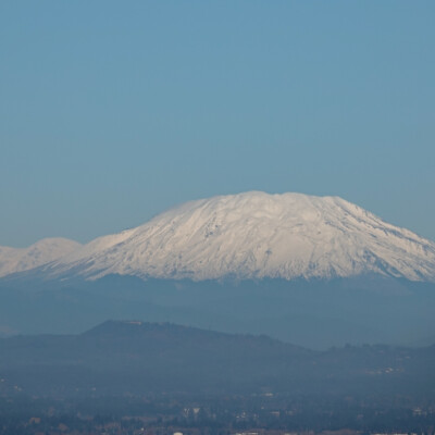 Mt. St. Helens, with Mt. Rainier behind, from Council Crest, Fall 2023