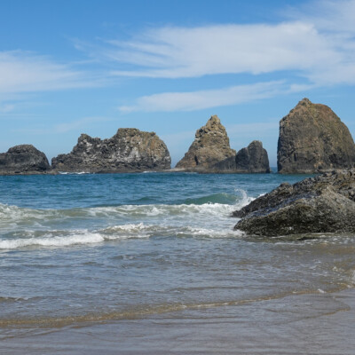 The rocky Oregon coastline, Oceanside, Summer 2024