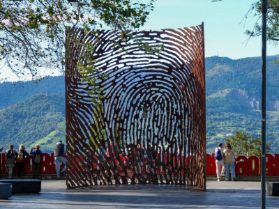 Memorial to those who fought against Franco, by Juan José Novella, Mirador de Artxanda, Bilbao, Spain, 2024