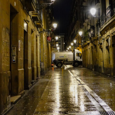 San Sebastian street cleaner right-sized for the old narrow streets.
