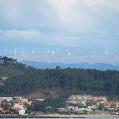 Windmills near Pontevedra, Spain.