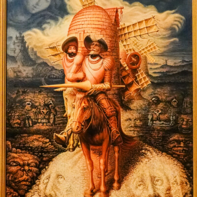 Don Quixote, by Octavio Ocampo, at the Cervantes Institute in Guanajuato