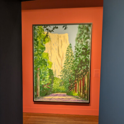 The previous painting, seen through a gap in the wall of the adjoining room.